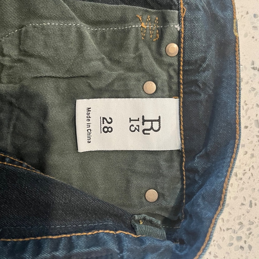 R13 Tailored Drop jeans in Camden Indigo size 28 - Picture 7 of 10